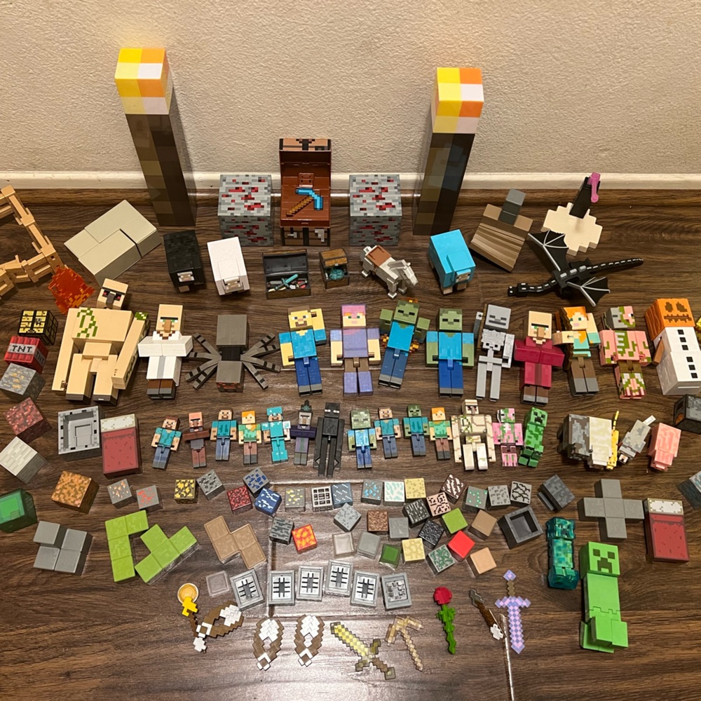 Minecraft Toy Collection with Figures and Accessories